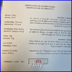 1 Kg. 2023.999 Silver Plata Pura Libertad Reverse Proof With Box And COA. 371