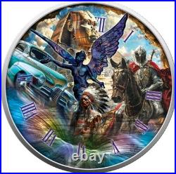 1 Oz. 999 Silver Mexican Libertad Colorized Coin Time Travel Past Germania Mint