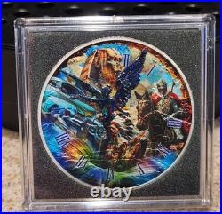 1 Oz. 999 Silver Mexican Libertad Colorized Coin Time Travel Past Germania Mint