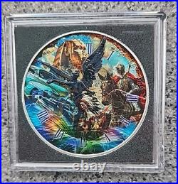 1 Oz. 999 Silver Mexican Libertad Colorized Coin Time Travel Past Germania Mint