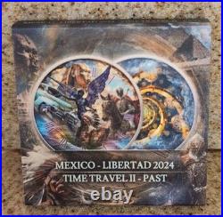 1 Oz. 999 Silver Mexican Libertad Colorized Coin Time Travel Past Germania Mint