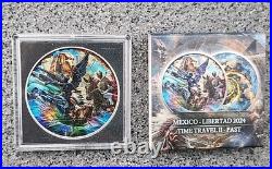 1 Oz. 999 Silver Mexican Libertad Colorized Coin Time Travel Past Germania Mint