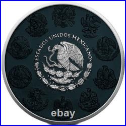 1 Oz Silver Coin 2024 Mexico Libertad Black Hologram Dark Secrets Colorized
