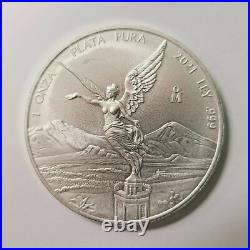 1 oz 2021 Mexico Mint. 999 Fine Silver Mexican Libertad Bullion Round Coin + TRK