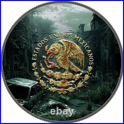 1 oz Silver Coin 2024 Mexico Libertad Zombiertad Apocalypse Edition Mintage 500 1 oz Silver Coin 2024 Mexico Libertad Zombiertad Apocalypse Edition Mintage 500