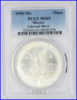 1 oz Silver Mexico Libertad 1996 PCGS MS69 KEY DATE TOP Express Shipping 1 oz Silver Mexico Libertad 1996 PCGS MS69 KEY DATE TOP Express Shipping