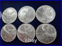 (10) 2011 Mexican Libertad 1 oz. 999 Fine Silver UNC Coins, 10 oz TOTAL