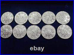 (10) 2011 Mexican Libertad 1 oz. 999 Fine Silver UNC Coins, 10 oz TOTAL