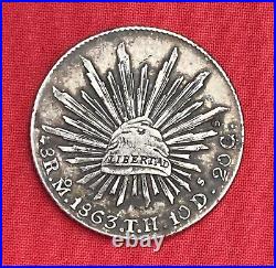 1863 Mexican silver 10 dollar 8 reals Libertad