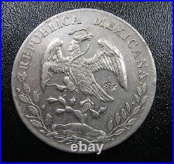 1894 Ho FG 8 Reales HERMOSILLO MINT Mexican Silver Libertad Peso Real KM#377.9