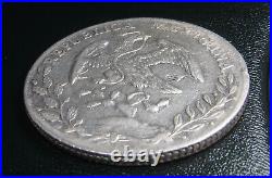 1894 Ho FG 8 Reales HERMOSILLO MINT Mexican Silver Libertad Peso Real KM#377.9