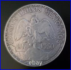 1910 Mexico Silver 0.903 Un Peso Mexican Coin Caballito Independencia Y Libertad