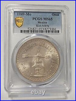 1949 Mexico Libertad 1 oz. Silver Coin PCGS MS65