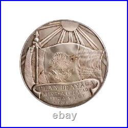 1961 EMILIANO ZAPATA Medal Grove P378a Silver Tierra y Libertad Rare 4000 Mintag