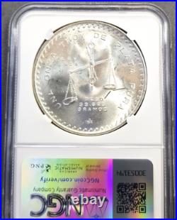 1979/9 Mexico Silver 1 Onza Pan Points To U Ngc Ms 63 Rare Overdate 1 Oz