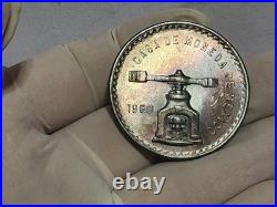 1980 Mexico 1 oz. 925 Silver Libertad Una Onza Mexican Uncirculated TONING UNC