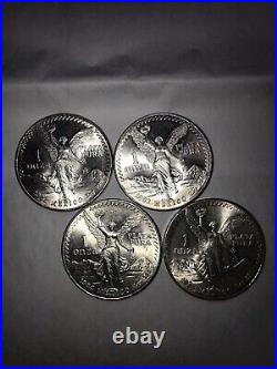1982, 1983, 1984, 1985 Mexico Libertads 1oz. 999 Fine Silver (#Gw56)