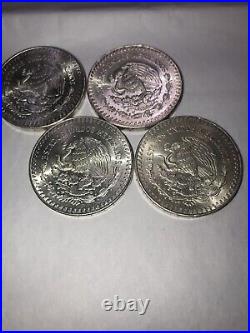 1982, 1983, 1984, 1985 Mexico Libertads 1oz. 999 Fine Silver (#Gw56)