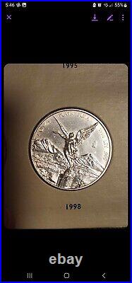 1982-2023 Mexico Libertad 1oz. 999 Fine Silver Coins Complete Set, Dansco Album