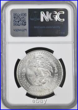 1982 Libertad DDR #1 MS66 NGC 1onza Double Die Reverse Silver Coin