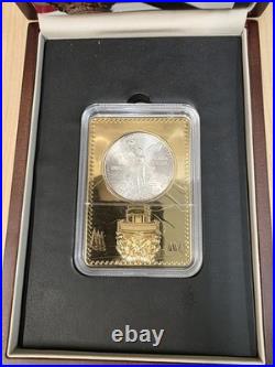 1982 MEXICAN LIBERTAD ONZA SILVER 1oz, 2.9 0z BRONZE BAR BOX & COA
