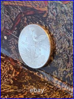1982 Mexico 1 Onza Plata Pura Silver Libertad Coin Winged Victory 1oz. 999