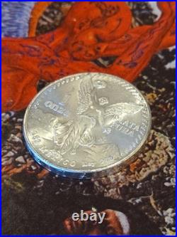 1982 Mexico 1 Onza Plata Pura Silver Libertad Coin Winged Victory 1oz. 999
