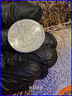 1982 Mexico 1 Onza Plata Pura Silver Libertad Coin Winged Victory 1oz. 999
