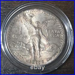 1982 Mexico 1 oz silver Libertad Genuine BU Natural Toned From Mexico Bankroll