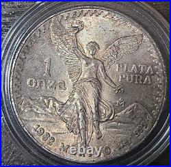 1982 Mexico 1 oz silver Libertad Genuine BU Natural Toned From Mexico Bankroll