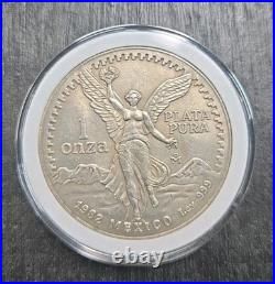 1982 Mexico Libertad Onza Pura Plata 1 oz. 999 Silver Coin