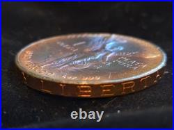 1982 Mexico Onza Libertad. 999 Silver FIRE RING RAINBOW TONING