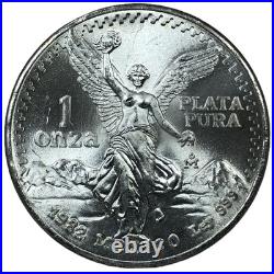 1982-Mo Mexico Libertad BU 1oz. 999 Silver Onza Vintage Plata Pura PQ UNC/MS+