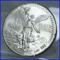 1982-Mo Mexico Libertad BU 1oz. 999 Silver Onza Vintage Plata Pura PQ UNC/MS+