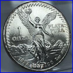 1982-Mo Mexico Libertad BU 1oz. 999 Silver Onza Vintage Plata Pura PQ UNC/MS+