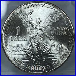 1982-Mo Mexico Libertad BU 1oz. 999 Silver Onza Vintage Plata Pura PQ UNC/MS+