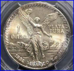 1982-Mo Mexico Onza 1 Oz Libertad PCGS MS67 Beautifully Toned Silver