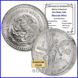 1982 Present (Random Year) 1 Oz Mexican Silver Libertad Coin Brilliant Uncircu 1982 Present (Random Year) 1 Oz Mexican Silver Libertad Coin Brilliant Uncircu