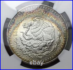 1982-mo Mexico Onza Libertad Silver Coin Original Crescent Rainbow Toning! Rare