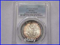 1982-mo Pcgs Ms68 1 Onza Mexico Silver Libertad Color Toning Highest Grade