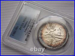 1982-mo Pcgs Ms68 1 Onza Mexico Silver Libertad Color Toning Highest Grade