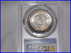 1982-mo Pcgs Ms68 1 Onza Mexico Silver Libertad Color Toning Highest Grade