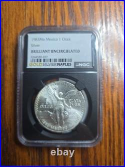 1983 1 oz. 999 Silver Onza Mexico Libertad NGC Brilliant Uncirculated TONER
