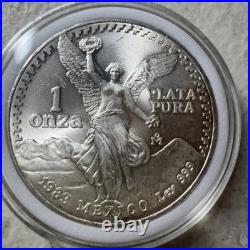 1983 Mexican Libertad 1 Onza Plata Pura 1 oz. 999 Fine Silver