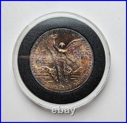 1983 Mexico Libertad 1 Onza With Dual-Sided Toning. 999 Silver In Capsule