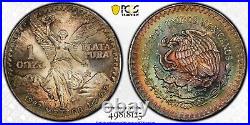 1983 Mexico Silver Libertad Onza PCGS MS67 Rainbow Toned Colorful Reverse Color