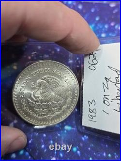 1983-Mo 1 Oz Silver Mexican Libertad BU GEM! Slab This Coin
