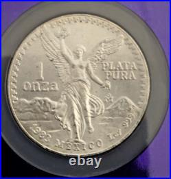1983 Mo Mexico 1 Silver Libertad. NGC Graded MS 66. PURPLE CORE! #304