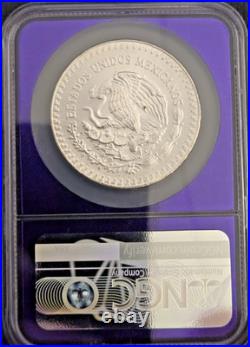 1983 Mo Mexico 1 Silver Libertad. NGC Graded MS 66. PURPLE CORE! #304