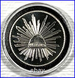 1984 1 Onza Viva Mexico Cap and Rays Vintage Silver Proof Round World Wide Mint